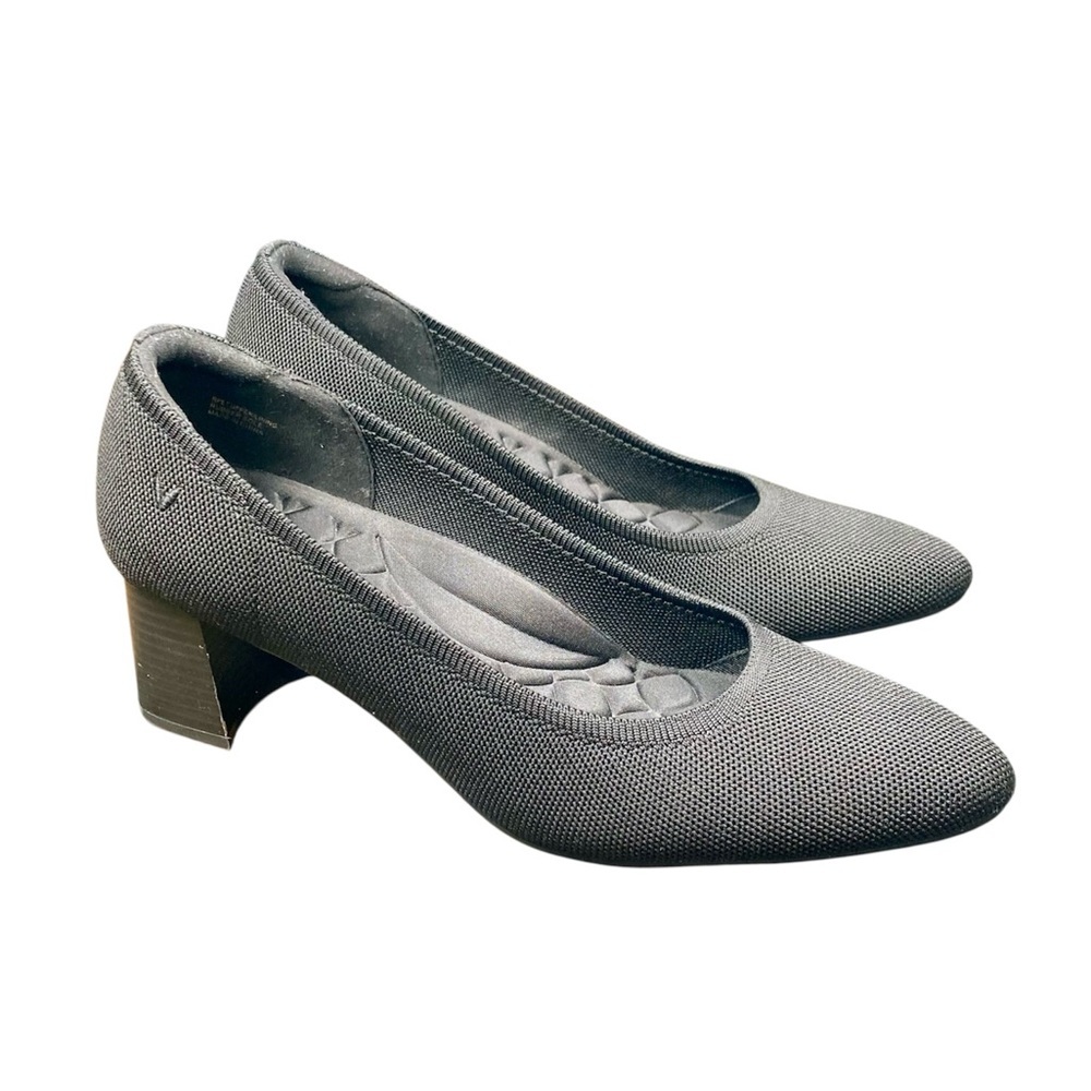 Vivaia Pointed-Toe Stress FREE Chunky Heels (Georgia) Black Size 10.5 - Picture 2 of 14